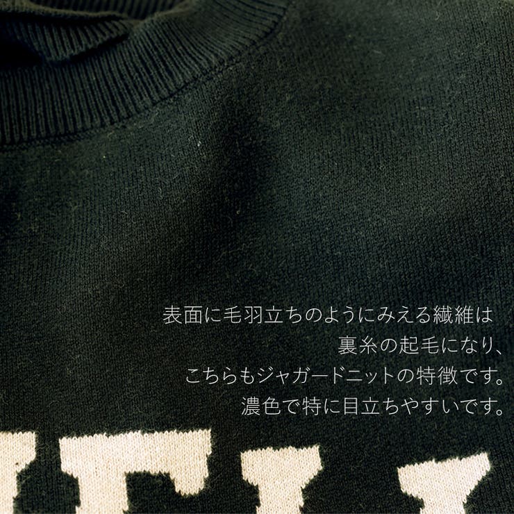 2WAYジャガードロゴニットプルオーバー[品番：FNYW0003425