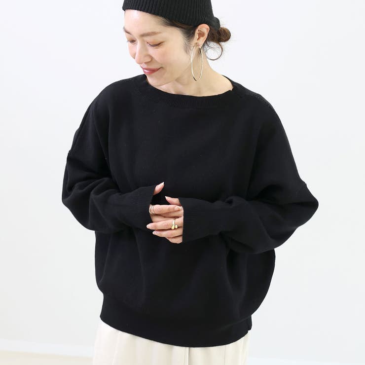 2WAYジャガードロゴニットプルオーバー[品番：FNYW0003425