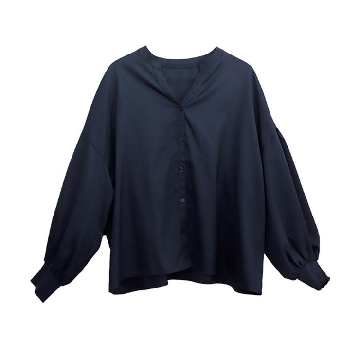 杢無地バックフリル前開きブラウス | FUNNY COMPANY＋  | 詳細画像26 