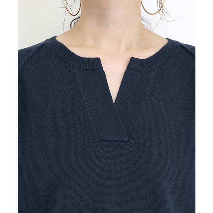 アンチピリングキーネックコクーンニットプルオーバー | FUNNY COMPANY＋  | 詳細画像21 