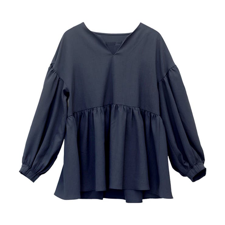 杢無地スリットネックペプラムブラウス | FUNNY COMPANY＋  | 詳細画像26 