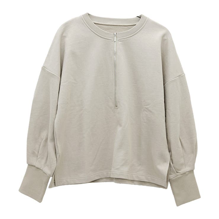 綿スウェットノーカラーハーフジッププルオーバー | FUNNY COMPANY＋  | 詳細画像26 