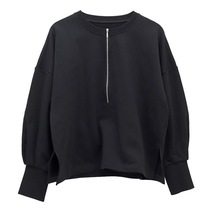 綿スウェットノーカラーハーフジッププルオーバー | FUNNY COMPANY＋  | 詳細画像25 