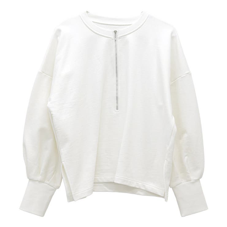 綿スウェットノーカラーハーフジッププルオーバー | FUNNY COMPANY＋  | 詳細画像27 