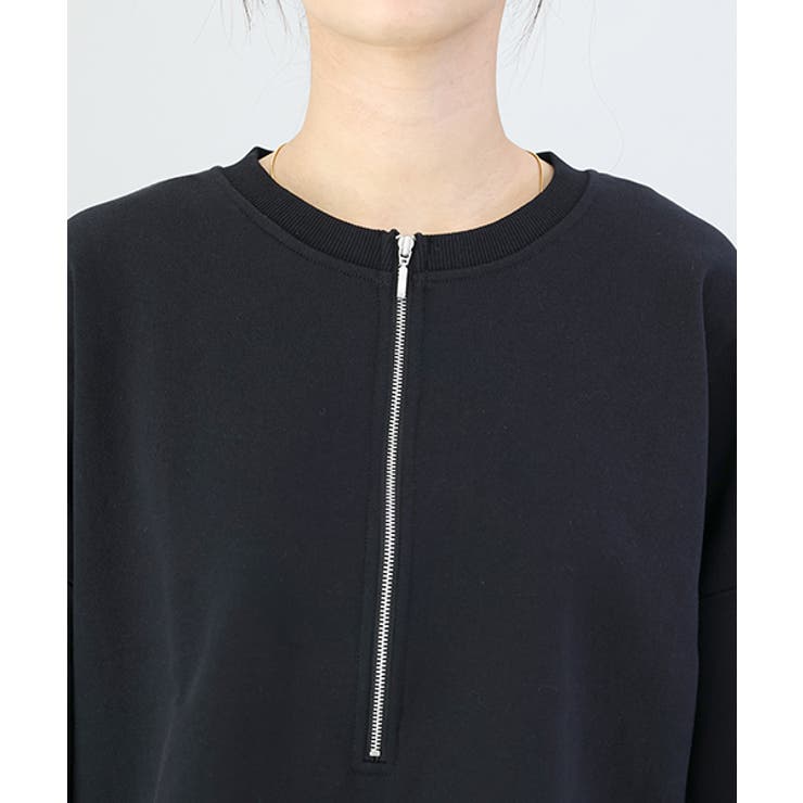 綿スウェットノーカラーハーフジッププルオーバー | FUNNY COMPANY＋  | 詳細画像21 