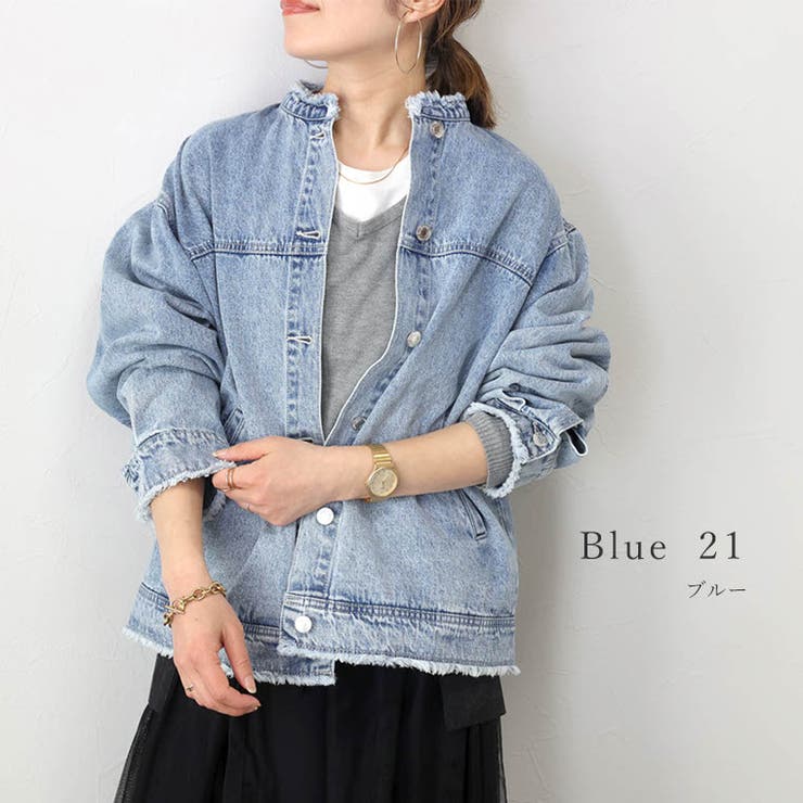 バンドカラーデニムジャケット | FUNNY COMPANY＋  | 詳細画像19 