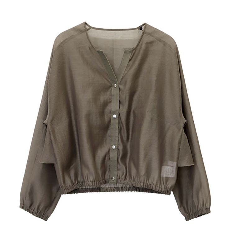 ドットボタンバックフリルシアーブラウス | FUNNY COMPANY＋  | 詳細画像26 