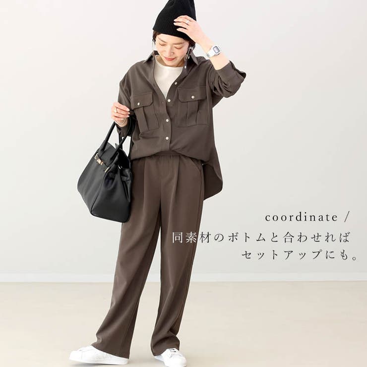 エステルスパン両ポケジャケットシャツ | FUNNY COMPANY＋  | 詳細画像7 