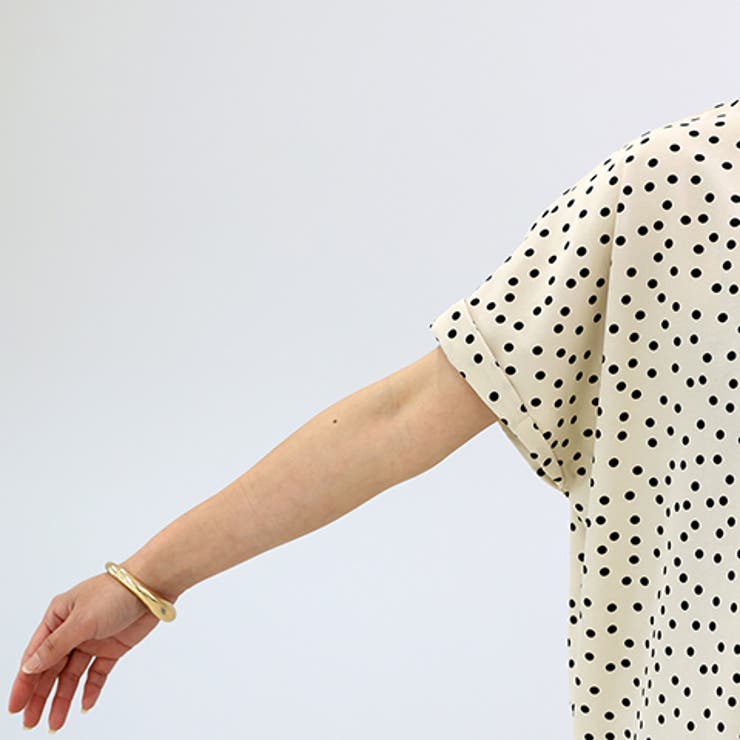 プリントデシン華奢見えドットブラウス | FUNNY COMPANY＋  | 詳細画像22 