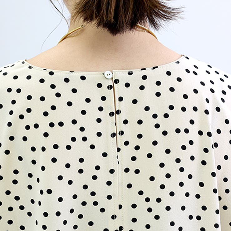 プリントデシン華奢見えドットブラウス | FUNNY COMPANY＋  | 詳細画像23 