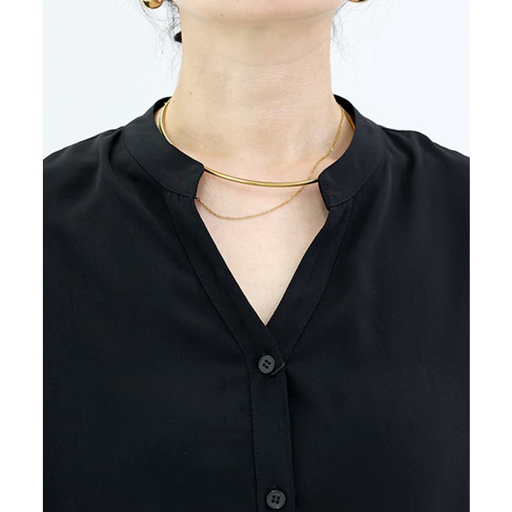 エステルジョーゼットバックフリルフレンチブラウス | FUNNY COMPANY＋  | 詳細画像21 