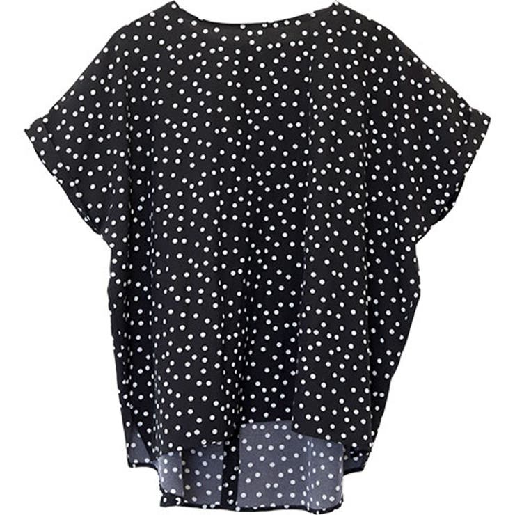 プリントデシン華奢見えドットブラウス | FUNNY COMPANY＋  | 詳細画像25 