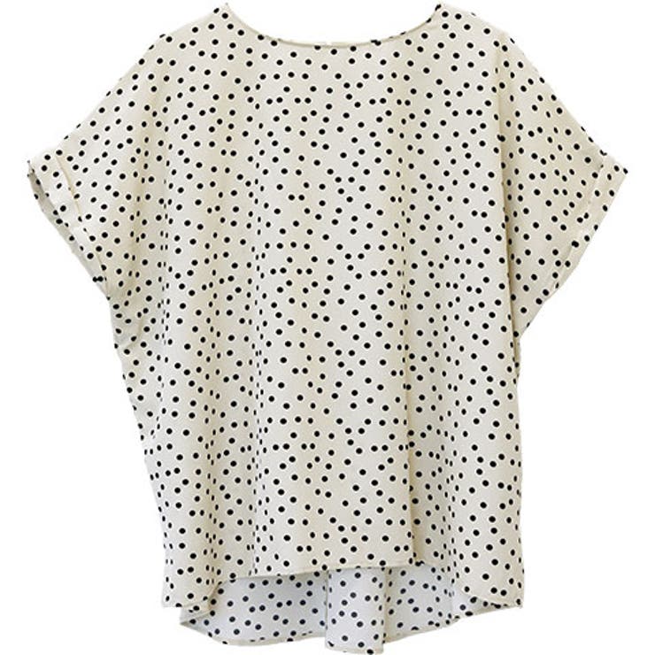 プリントデシン華奢見えドットブラウス | FUNNY COMPANY＋  | 詳細画像26 