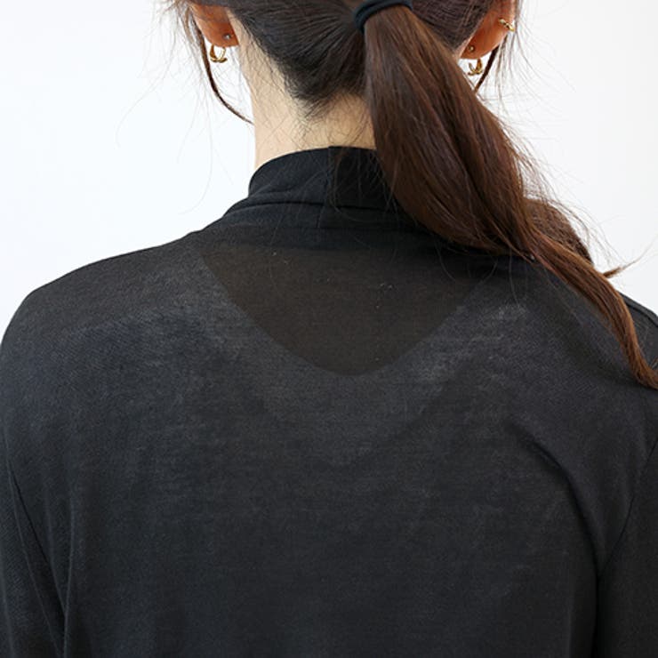 スリムストレッチメッシュドレープカーディガン | FUNNY COMPANY＋  | 詳細画像22 