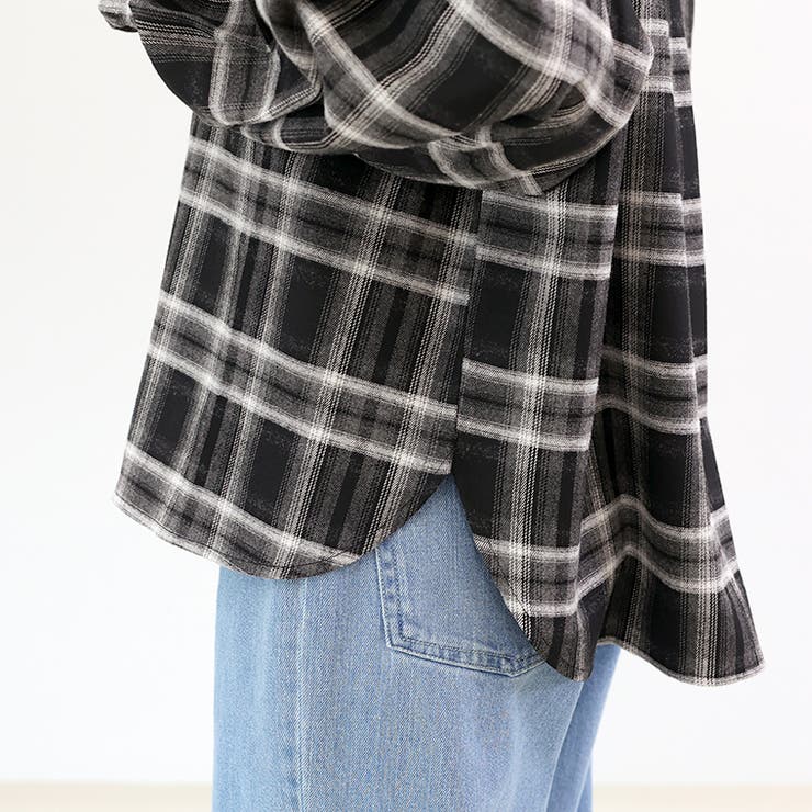 起毛チェック袖タックシャツ | FUNNY COMPANY＋  | 詳細画像24 