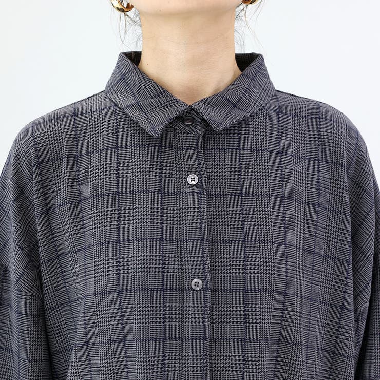 先染めチェック前開きシャツワンピース | FUNNY COMPANY+  | 詳細画像21