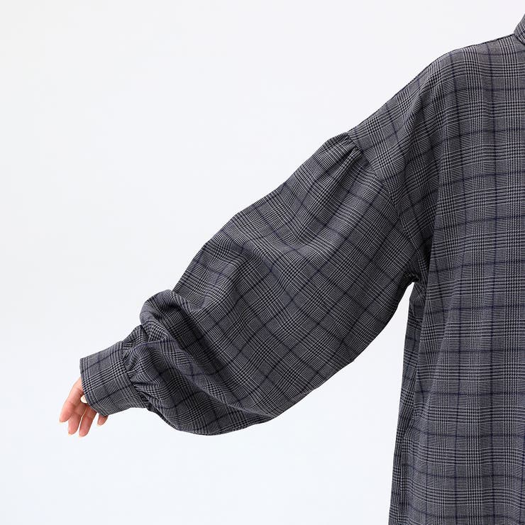 先染めチェック前開きシャツワンピース | FUNNY COMPANY+  | 詳細画像23