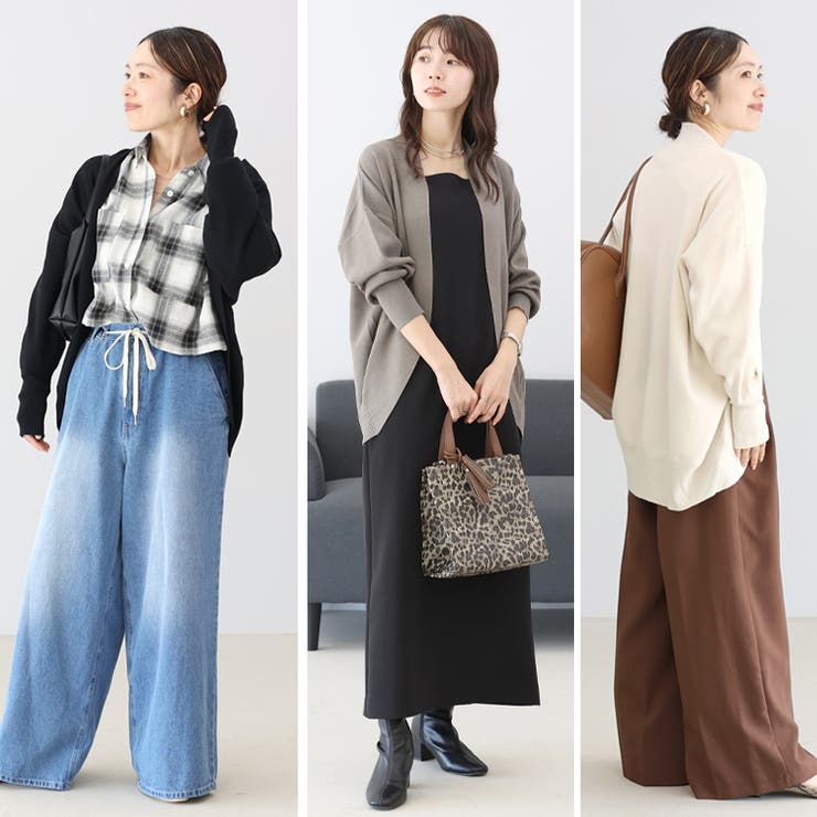 リブ袖ドルマンコクーンカーディガン | FUNNY COMPANY＋  | 詳細画像15 