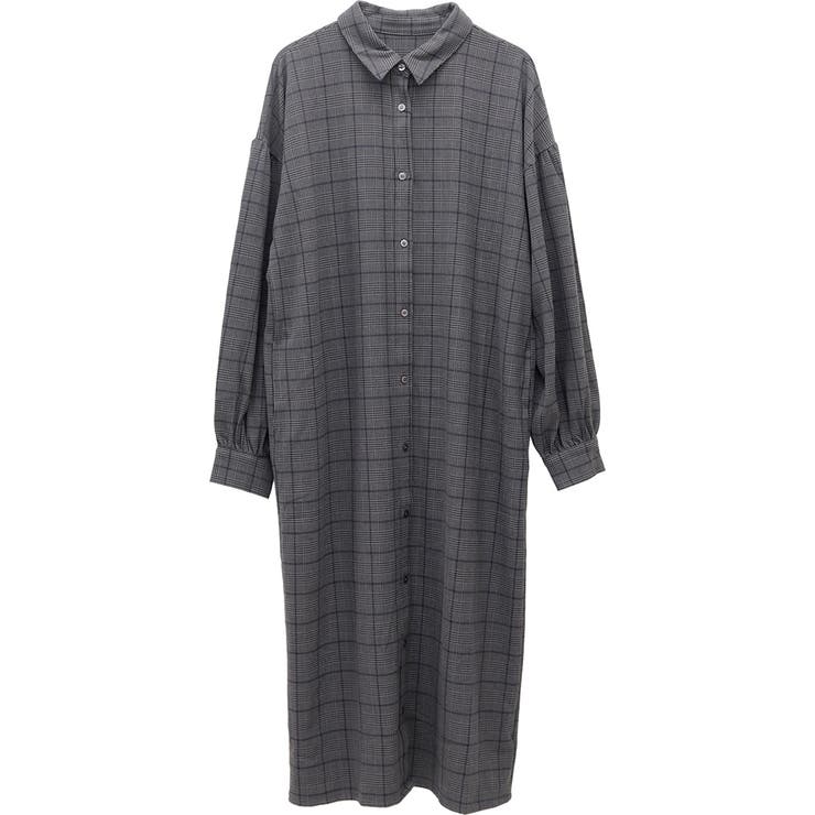 先染めチェック前開きシャツワンピース | FUNNY COMPANY+  | 詳細画像25