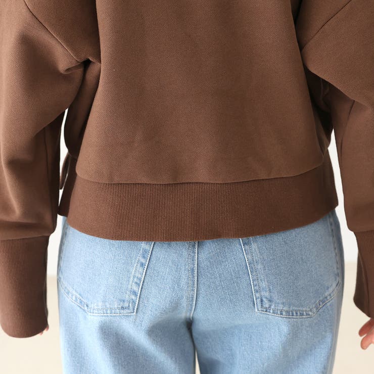 ドロップショルダーサイドスリット綿スウェット | FUNNY COMPANY＋  | 詳細画像24 