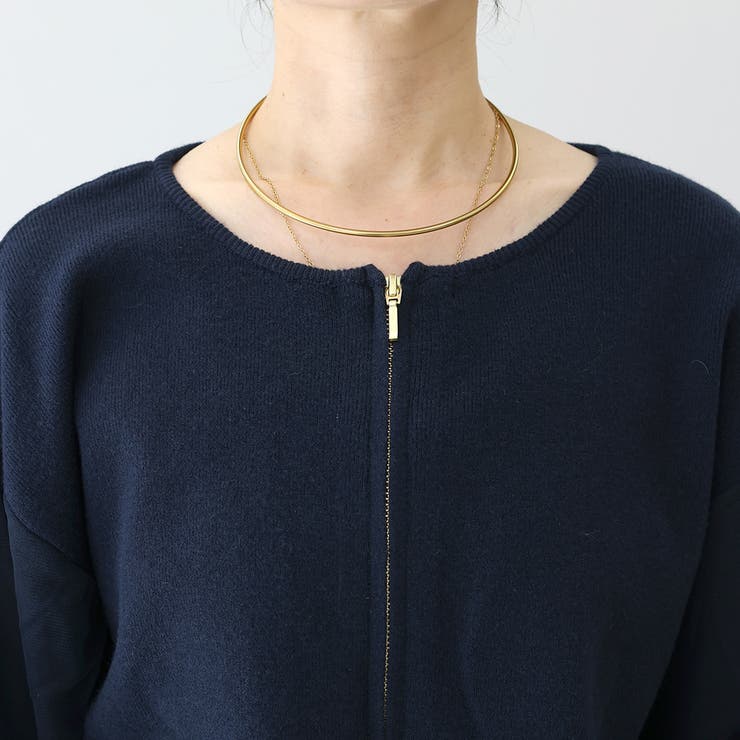 アンチピリング袖チュールダブルジップカーディガン | FUNNY COMPANY＋  | 詳細画像21 