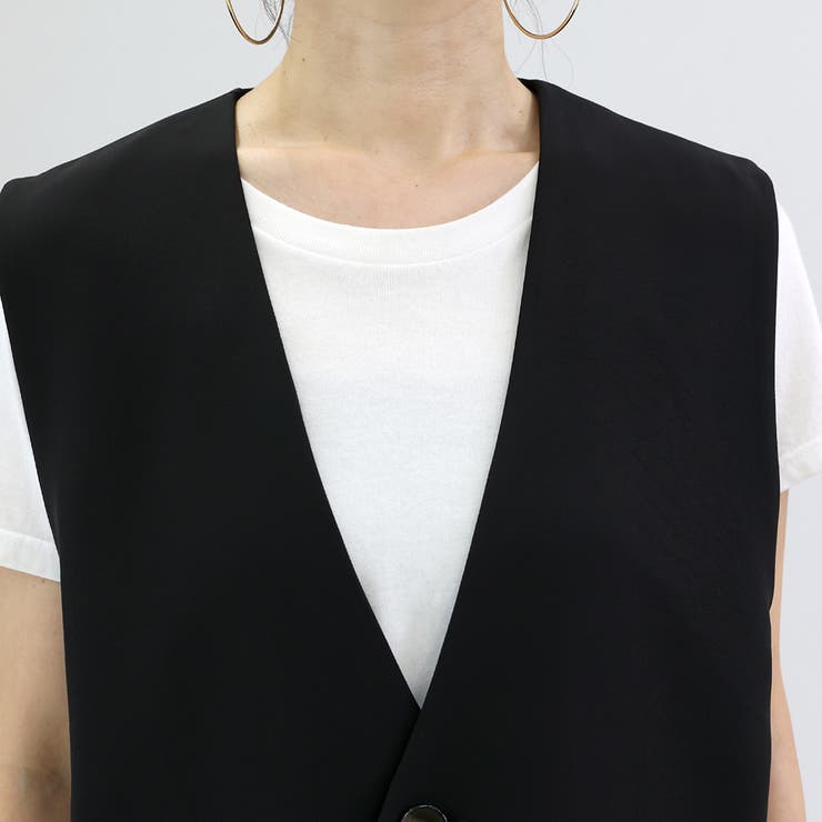 ノーカラーVネックベスト | FUNNY COMPANY＋  | 詳細画像21 