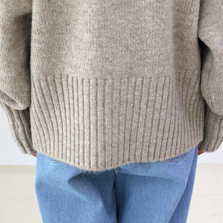 クリアボタンリブ使いVネックカーディガン | FUNNY COMPANY＋  | 詳細画像24 