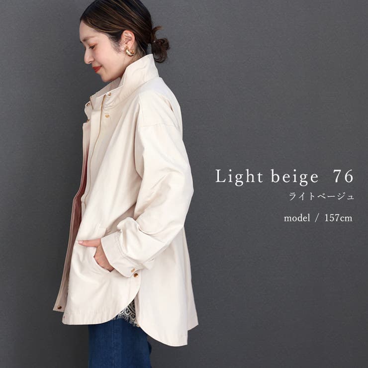 スタンドカラーT/Cピーチサイドボタンマウンテンパーカー | FUNNY COMPANY＋  | 詳細画像18 