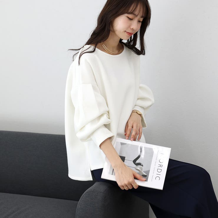 ダンボール袖タックボートネックプルオーバー | FUNNY COMPANY＋  | 詳細画像13 