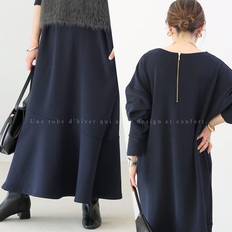 裏シャギー裾フレアロングワンピース | FUNNY COMPANY＋  | 詳細画像8 