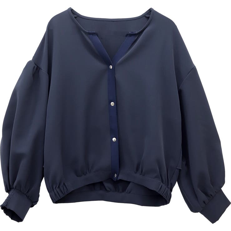 ドットボタンバックフリルジョーゼットブラウス | FUNNY COMPANY＋  | 詳細画像26 