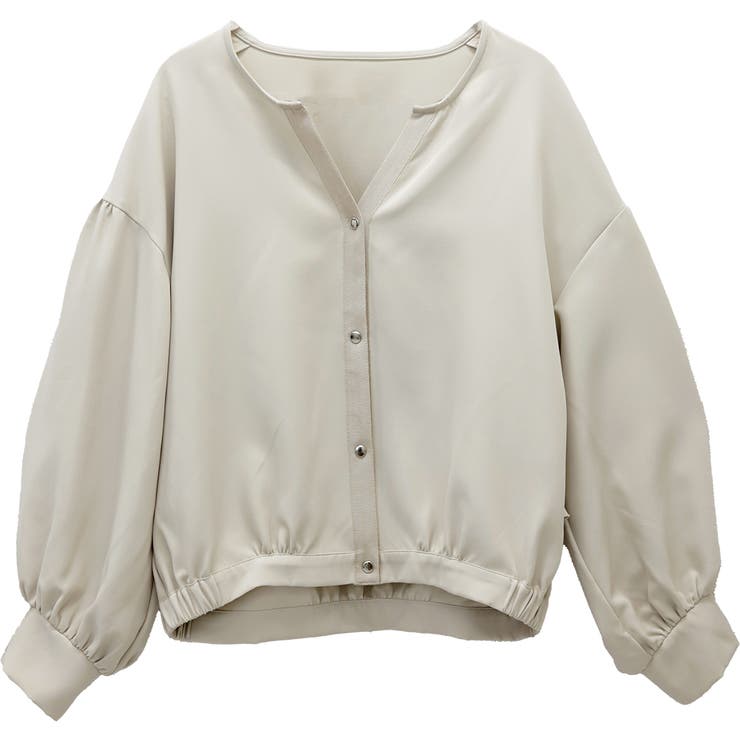 ドットボタンバックフリルジョーゼットブラウス | FUNNY COMPANY＋  | 詳細画像27 