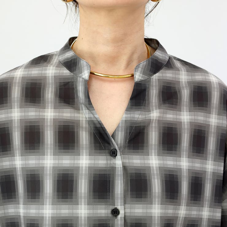 シアーチェックバックフリルブラウス | FUNNY COMPANY＋  | 詳細画像21 