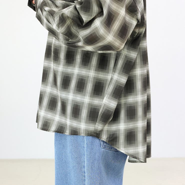 シアーチェックスキッパーシャツ | FUNNY COMPANY＋  | 詳細画像23 