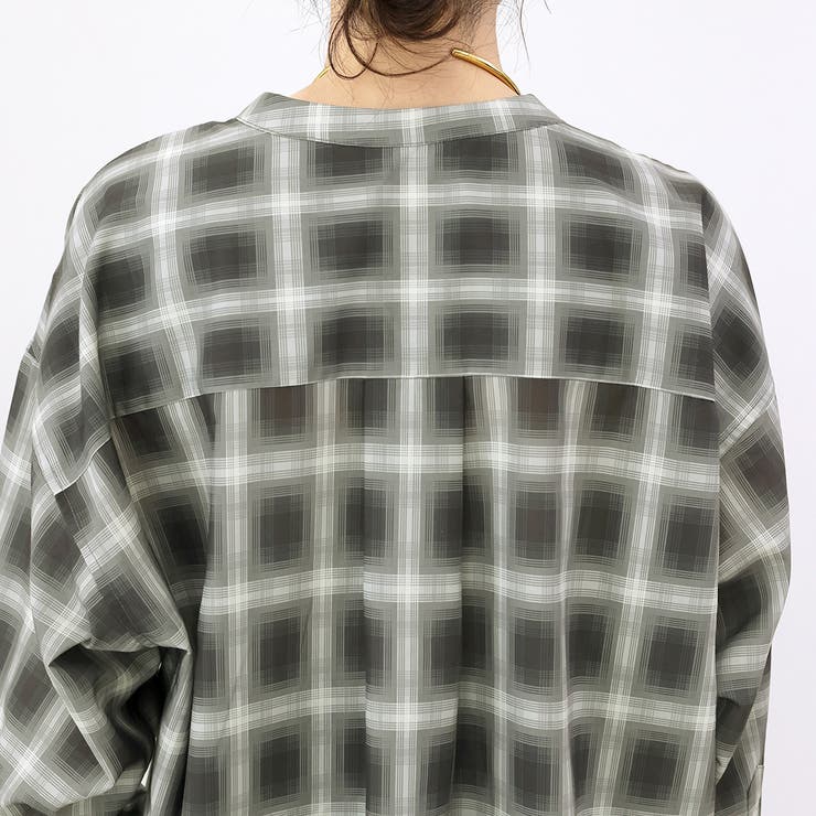 シアーチェックスキッパーシャツ | FUNNY COMPANY＋  | 詳細画像22 