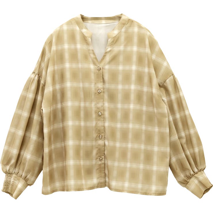 シアーチェックバックフリルブラウス | FUNNY COMPANY＋  | 詳細画像26 