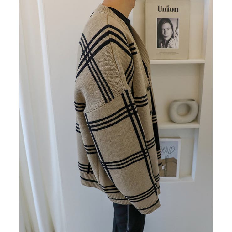 ASCLO Big Check Cardigan