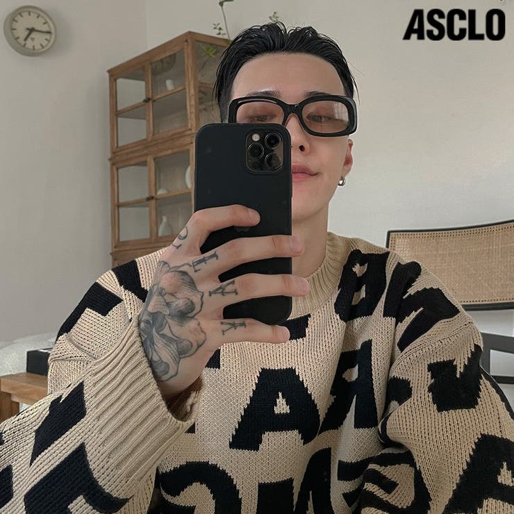 ASCLO(エジュクロ)アルファベットオーバーサイズニット[品番 ASCLO(エジュクロ)アルファベットオーバーサイズニット[品番