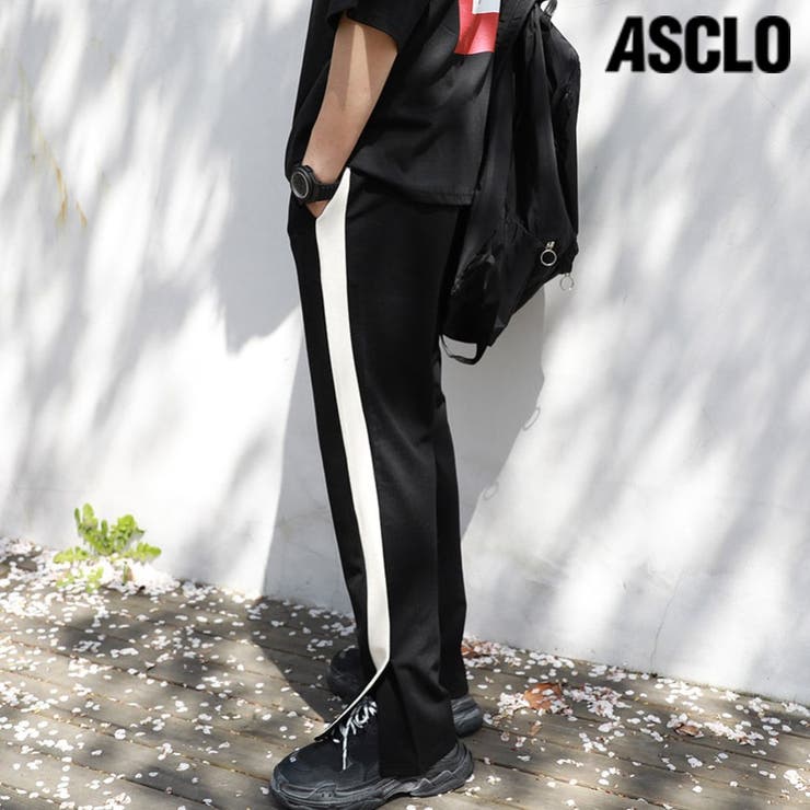 ASCLO(エジュクロ)ラインスリットスウェットパンツ[品番：NWIW0008966