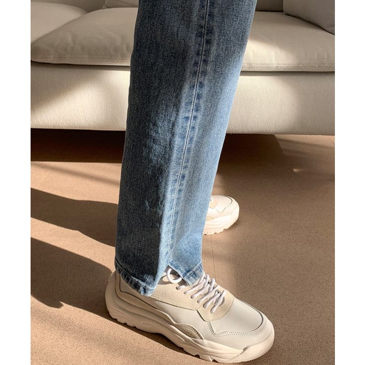 Asclo スニーカー ASCLO Square Sneakers (2color) asclo ソックススニーカー