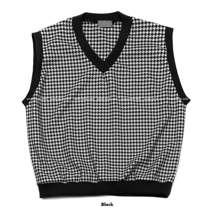 ASCLO(エジュクロ)千鳥柄Vネックベスト[品番：NWIW0008979]｜3rd