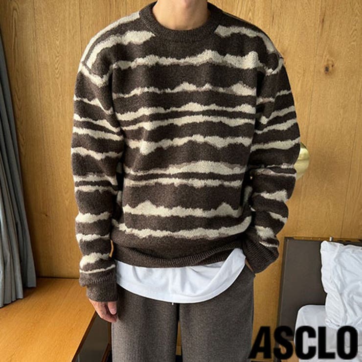 ASCLO(エジュクロ)Zebra Border Knit 韓国