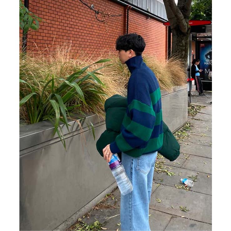 ASCLO Border Anorak Knit / ボーダーハーフジップニット ASCLOASCLO Border Anorak[品番：NWIW0010511]｜3rd Spring