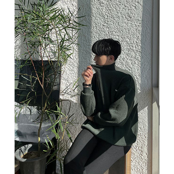 ASCLO(エジュクロ)Half Zip Up Knit 韓国