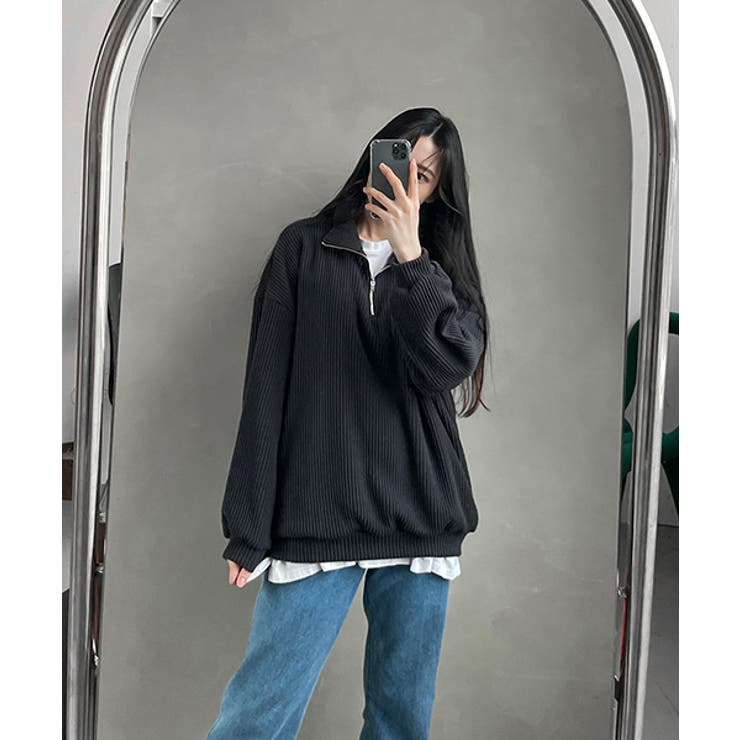 ASCLO(エジュクロ)Half Zip Up Knit 韓国[品番：NWIW0010534