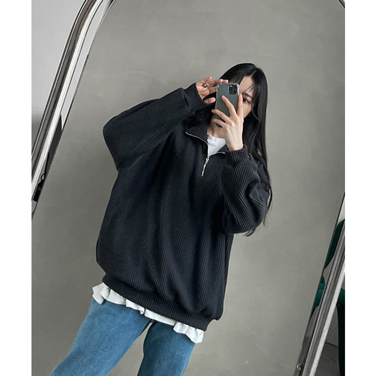 ASCLO(エジュクロ)Half Zip Up Knit 韓国[品番：NWIW0010534