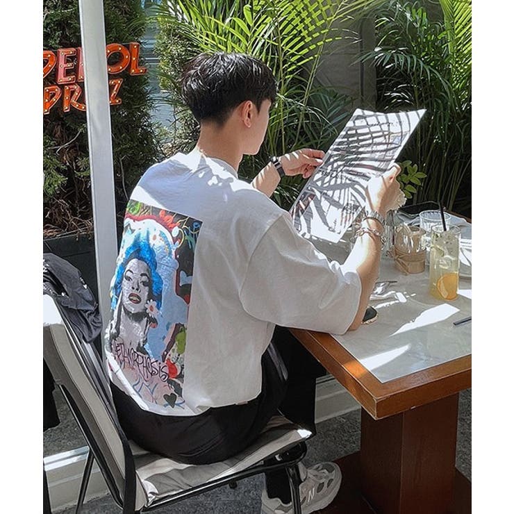 Tシャツ・カットソー ASCLO Pop Art Print Short Sleeve T Shirt (2color) TOP - ASCLO