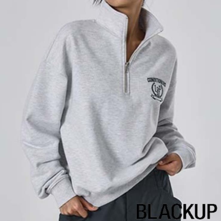 Black Up ブラックアップ レタリングハーフジップアップトレーナー 品番 Nwiw 3rd Spring サードスプリング の レディースファッション通販 Shoplist ショップリスト