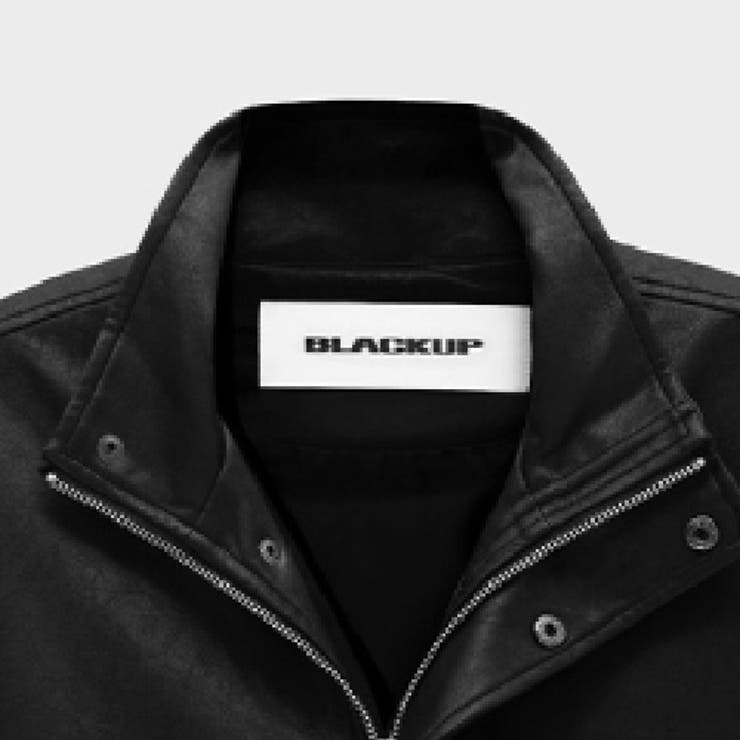 BLACK UP(ブラックアップ)ファインダーハイネックレザージャンパー