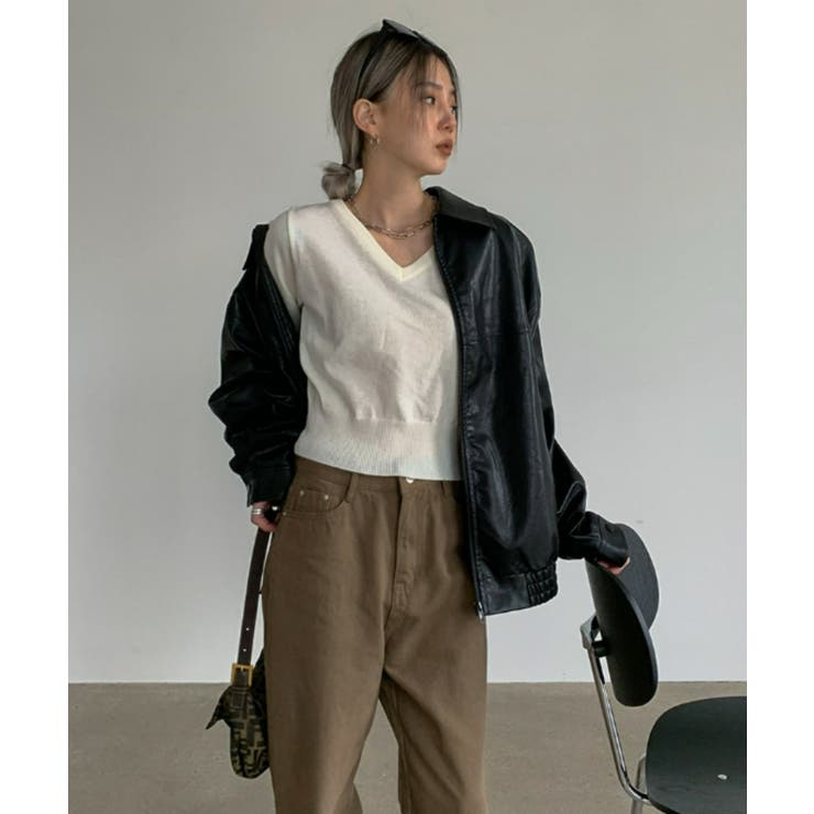 ブラックアップ BLACKUP フェイクレザージャケット ブラック F BLACKUP(ブラックアップ) レザージャケット・コート(レディース